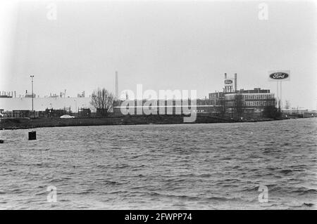 Fermeture possible de l'usine Ford dans la région du port ouest d'Amsterdam. L'usine Ford ferme, le 14 janvier 1981, automobiles, usines, Zones portuaires, pays-Bas, Agence de presse du XXe siècle photo, actualités à retenir, documentaire, photographie historique 1945-1990, histoires visuelles, L'histoire humaine du XXe siècle, immortaliser des moments dans le temps Banque D'Images