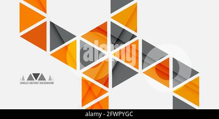 Modèle graphique d'arrière-plan abstrait coloré avec triangles mélangés Illustration de Vecteur