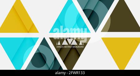 Modèle graphique d'arrière-plan abstrait coloré avec triangles mélangés Illustration de Vecteur