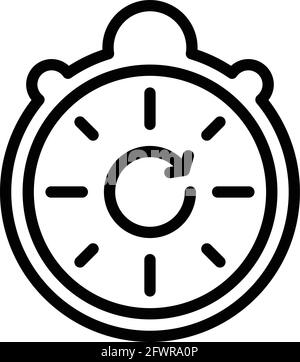 Icône de mise à jour de la montre. Icône vectorielle de mise à jour de Outline Watch pour la conception Web isolée sur fond blanc Illustration de Vecteur