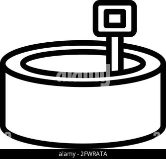 Icône pH-mètre liquide. Outline icône vectorielle de pH-mètre liquide pour la conception de sites Web isolés sur fond blanc Illustration de Vecteur