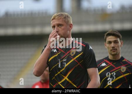 Turin, Italie. 23 mai 2021. Kamil Gilk de Benevento Calcio lors de la série italienne UN match de football entre Torino FC et Benevento. Les stades sportifs autour de l'Italie restent soumis à des restrictions strictes en raison de la pandémie du coronavirus, car les lois de distanciation sociale du gouvernement interdisent aux fans à l'intérieur des lieux, ce qui entraîne le jeu derrière des portes fermées. Note finale 1-1 (photo d'Alberto Gandolfo/Pacific Press/Sipa USA) crédit: SIPA USA/Alay Live News Banque D'Images