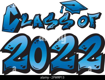 Classe de 2022 Graffiti Illustration de Vecteur