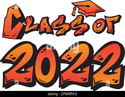 Classe de 2022 Graffiti Illustration de Vecteur