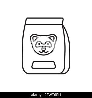 Foin pour rongeurs vecteur d'icône. Avoine, grain, blé, maïs, seigle pour rats, souris, hamsters. Litière dans une cage pour un lapin. Illustration de Vecteur