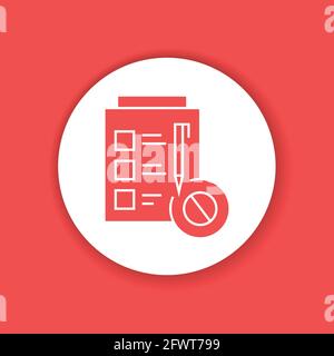 Icône de couleur de glyphe de pétition. Protestation et vote. Pictogramme pour page Web, application mobile, Promo. Illustration de Vecteur