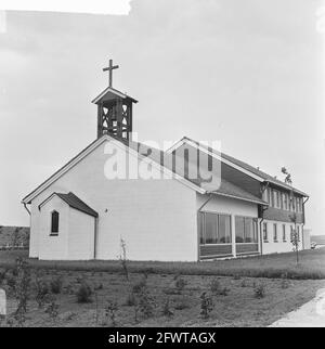 Église norvégienne dans la région de Botlek, 20 juillet 1964, Églises, pays-Bas, agence de presse du xxe siècle photo, nouvelles à retenir, documentaire, photographie historique 1945-1990, histoires visuelles, L'histoire humaine du XXe siècle, immortaliser des moments dans le temps Banque D'Images