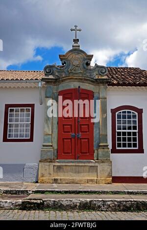 Petite chapelle de Sao Joao del Rei, Brésil Banque D'Images