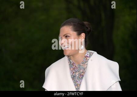 STOCKHOLM 20210524la princesse Victoria arrive à la réunion annuelle du Musée nordique et des amis de Skansen à la mine Skansen, Stockholm Suède le 24 mai 2021. Photo: Janerik Henriksson / TT / Kod 10010 Banque D'Images