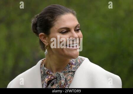 STOCKHOLM 20210524la princesse Victoria arrive à la réunion annuelle du Musée nordique et des amis de Skansen à la mine Skansen, Stockholm Suède le 24 mai 2021. Photo: Janerik Henriksson / TT / Kod 10010 Banque D'Images