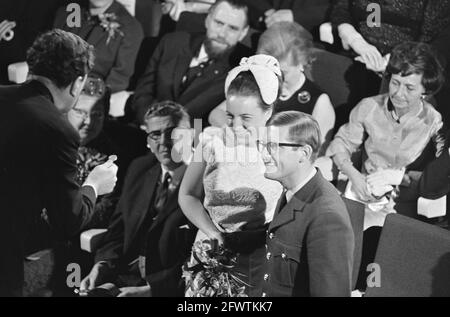 Anniversaire de mariage Princesse Margriet et Pieter van Vollenhoven Princesse Margriet et Pieter, 10 décembre 1966, ONDERTROW, pays-Bas, agence de presse du xxe siècle photo, nouvelles à retenir, documentaire, photographie historique 1945-1990, histoires visuelles, L'histoire humaine du XXe siècle, immortaliser des moments dans le temps Banque D'Images