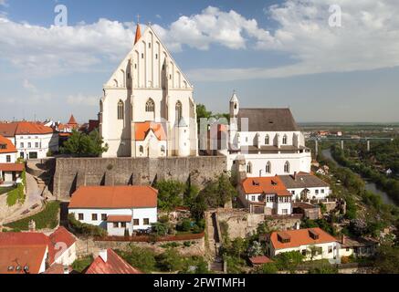 Église gothique de Saint-Nicolas en tchèque Kostel svateho Mikulase, Znojmo, Moravie du Sud, République tchèque Banque D'Images