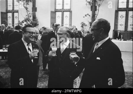 Réception du Président du Suriname, des Antilles et des pays-Bas. Anton van der Horst, Korthals, Jonckheer, Emanuels, juin 6, 1961, Receipts, Présidents, pays-Bas, Agence de presse du XXe siècle photo, news to Remember, documentaire, photographie historique 1945-1990, histoires visuelles, L'histoire humaine du XXe siècle, immortaliser des moments dans le temps Banque D'Images