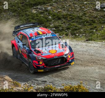 Cabeceiras, Portugal - 22 mai 2021 : 11 Thierry NEUVILLE (bel), Martijn WYDAEGHE (bel), HYUNDAI SHELL MOBIS WRT, HYUNDAI I20 coupe WRC, Portugal 2021 Banque D'Images