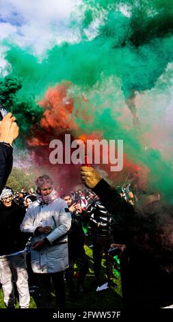 Londres, Royaume-Uni - 22 mai 2021: Les amis d'Al - Aqsa protestent en faveur des Palestiniens. Banque D'Images