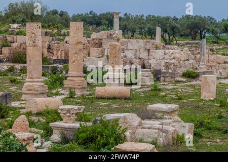 Ruines antiques d'Umm Qais, Jordanie Banque D'Images