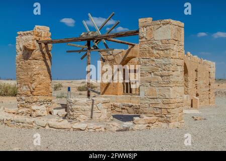 Eh bien à Qusayr Amra parfois Quseir Amra ou Qasr Amra , l'un des châteaux du désert situé dans l'est de la Jordanie Banque D'Images