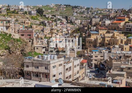 Vue sur Salt Town, Jordanie Banque D'Images
