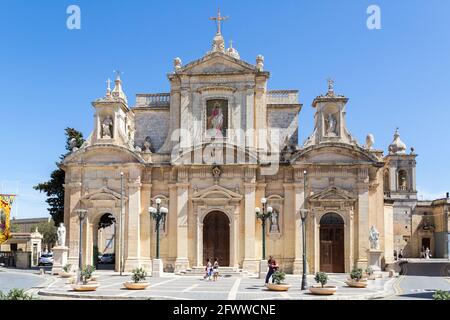 Basilique Saint-Paul, église Saint-Paul, Rabat, Malte Banque D'Images