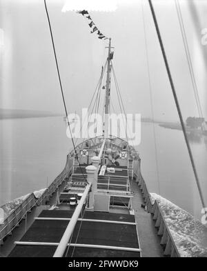 Trial run Mary North of NV Zaanlandse Scheepvaartmaatschappij Zaandam, 14 juillet 1956, Trial Runs, pays-Bas, agence de presse du xxe siècle photo, nouvelles à retenir, documentaire, photographie historique 1945-1990, histoires visuelles, L'histoire humaine du XXe siècle, immortaliser des moments dans le temps Banque D'Images