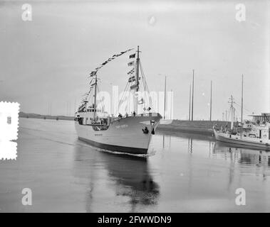 Trial run Mary North of NV Zaanlandse Scheepvaartmaatschappij Zaandam, 14 juillet 1956, Trial Runs, pays-Bas, agence de presse du xxe siècle photo, nouvelles à retenir, documentaire, photographie historique 1945-1990, histoires visuelles, L'histoire humaine du XXe siècle, immortaliser des moments dans le temps Banque D'Images