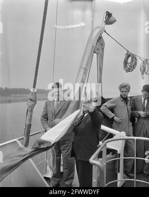 Trial run Mary North of NV Zaanlandse Scheepvaartmaatschappij Zaandam, 14 juillet 1956, Trial Runs, pays-Bas, agence de presse du XXe siècle photo, news to remember, documentaire, photographie historique 1945-1990, histoires visuelles, L'histoire humaine du XXe siècle, immortaliser des moments dans le temps Banque D'Images