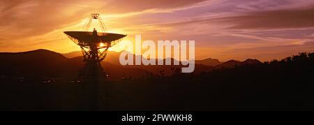 Panorama de l'antenne radiotélescope de Goldstone Banque D'Images