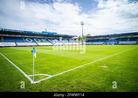 Odense, Danemark. 24 mai 2021. Nature Energy Park est prêt pour le match 3F Superliga entre Odense Boldklub et AC Horsens à Odense. (Crédit photo : Gonzales photo/Alamy Live News Banque D'Images