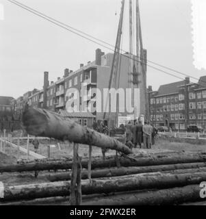 Affectations empilage de la première pile Minerva Square, 6 décembre 1955, pays-Bas, agence de presse du XXe siècle photo, nouvelles à retenir, documentaire, photographie historique 1945-1990, histoires visuelles, L'histoire humaine du XXe siècle, immortaliser des moments dans le temps Banque D'Images