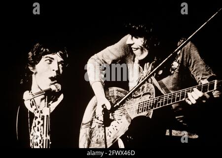 Mick Jagger et Keith Richards Duet; novembre 8; 1969 Banque D'Images