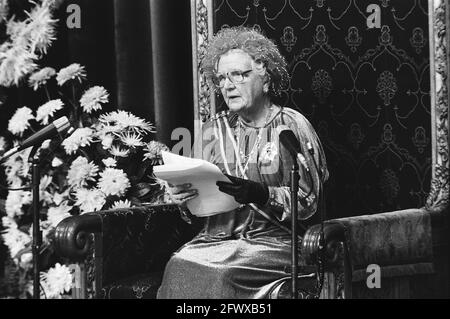 Ouverture de Staten Generaal; la reine Juliana lit le discours du trône, le 19 septembre 1978, la fête du Prince, les discours du Trône, Pays-Bas, Agence de presse du XXe siècle photo, nouvelles à retenir, documentaire, photographie historique 1945-1990, histoires visuelles, L'histoire humaine du XXe siècle, immortaliser des moments dans le temps Banque D'Images