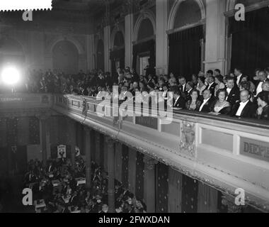 Ouverture de la 26e semaine du livre au Concertgebouw à Amsterdam, 24 février 1961, SEMAINES DU LIVRE, CONSTRUCTIONS DE CONCERTS, Ouvertures, pays-Bas, 20e Banque D'Images