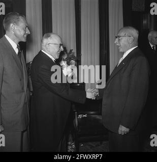 Réception G. th. BOM et fils ( 200 ans ). Poort van Cleeve, 6 octobre 1956, réceptions, pays-Bas, agence de presse du xxe siècle photo, nouvelles de Banque D'Images