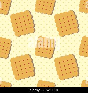 illustration du vecteur de motif sans couture de biscuits cracker Illustration de Vecteur