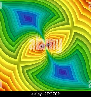 Feuilles de plastique colorées de différentes couleurs, motif de papier arc-en-ciel 3D Banque D'Images