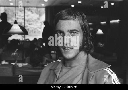 Sélection de l'équipe nationale hollandaise pour la coupe du monde 1974 rassemblée en Zeist; Johan Neeskens, titre, 31 mai 1974, Équipes, sports, football, pays-Bas, agence de presse du XXe siècle photo, news to remember, documentaire, photographie historique 1945-1990, histoires visuelles, L'histoire humaine du XXe siècle, immortaliser des moments dans le temps Banque D'Images