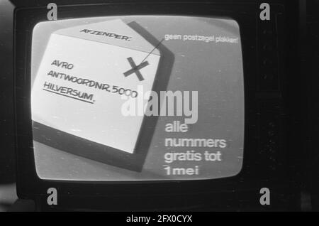 AVRO-TV, diffusion publicitaire, 20 mars 1973, pays-Bas, agence de presse du xxe siècle photo, nouvelles à retenir, documentaire, photographie historique 1945-1990, histoires visuelles, L'histoire humaine du XXe siècle, immortaliser des moments dans le temps Banque D'Images