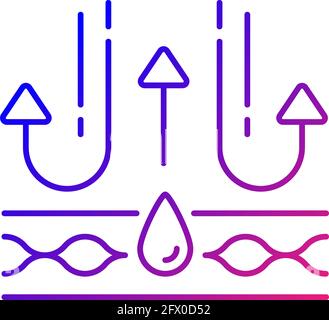 Membrane textile qualité gradient linéaire vecteur icône Illustration de Vecteur
