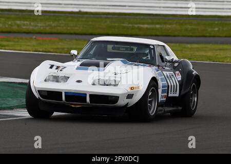 Neil Merry, Chevrolet Corvette, Thundersports, Historic Sports car Club, HSCC, International Trophy Meeting, circuit Silverstone Grand Prix, Northampt Banque D'Images