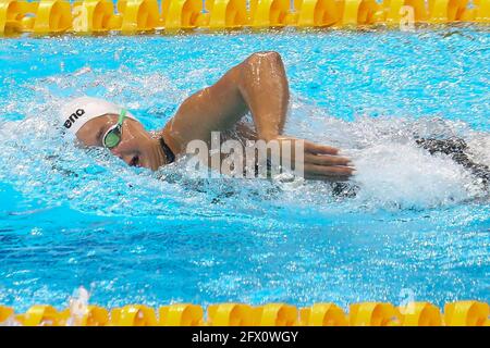 Anna Egorova de Russie 2ème place, finale 400 m Freestyle lors des Championnats d'Europe LEN 2021, événement de natation le 23 mai 2021 à Duna Arena à Budapest, Hongrie - photo Laurent Lairys / DPPI Banque D'Images