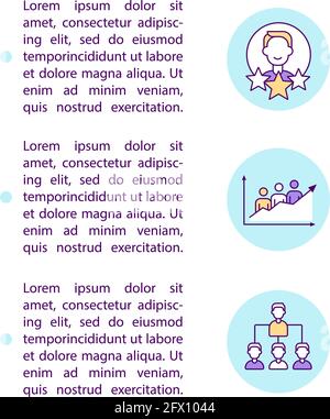 Icônes de ligne de concept d'autorité publique avec texte Illustration de Vecteur