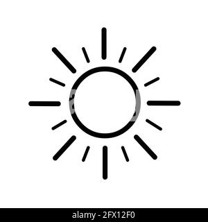 Logo Sun vecteur d'icône isolé sur fond blanc Illustration de Vecteur