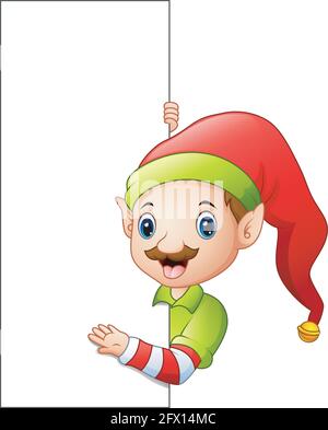 Dessin animé orf de noël avec un signe vierge Illustration de Vecteur