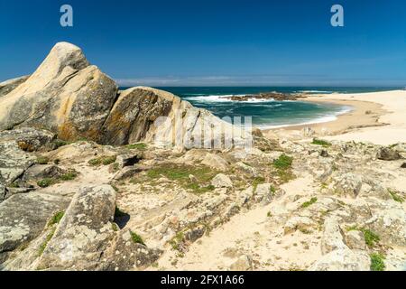 Der Strand Praia do Seca, Vila do Conde, Portugal, Europa | Plage de Praia do Seca, Vila do Conde, Portugal, Europe Banque D'Images