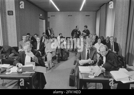 Procédure interlocutoire des employeurs de radiodiffusion contre les syndicats pour empêcher la grève annoncée de 24 heures, 16 avril 1985, GEDING, pays-Bas, agence de presse du XXe siècle photo, news to Remember, documentaire, photographie historique 1945-1990, histoires visuelles, L'histoire humaine du XXe siècle, immortaliser des moments dans le temps Banque D'Images