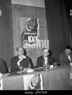 JOURNÉE DE CAMPAGNE KVP à Utrecht, m. van Doom et vos, 24 février 1962, pays-Bas, Agence de presse du XXe siècle photo, news to Remember, documentaire, photographie historique 1945-1990, histoires visuelles, L'histoire humaine du XXe siècle, immortaliser des moments dans le temps Banque D'Images