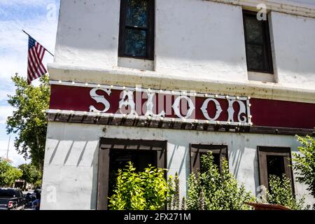 Le Silver Dollar Saloon dans le quartier chinois historique de Marysville Dans le nord des États-Unis de Californie Banque D'Images