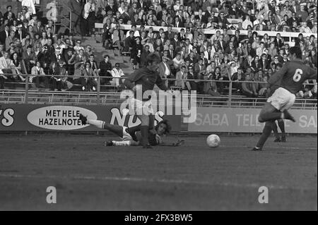 Ajax contre Standard Liège, match amical, 11 août 1970, sport, football, Pays-Bas, Agence de presse du XXe siècle photo, nouvelles à retenir, documentaire, photographie historique 1945-1990, histoires visuelles, L'histoire humaine du XXe siècle, immortaliser des moments dans le temps Banque D'Images