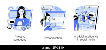 Illustrations vectorielles de concept abstraites de dispositif interactif. Illustration de Vecteur