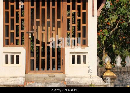 Temple bouddhiste (Wat Choumkhong) à luang prabang laos Banque D'Images